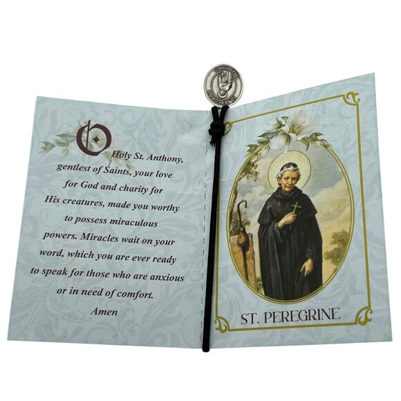 New Religious Prayer Card with Stretch Bracelet – St. Anthony & St. Peregrine - Picture 4 of 4